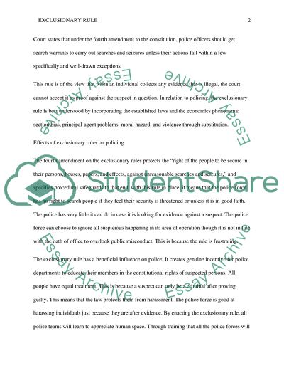 How has the exclusionary rule affected policing