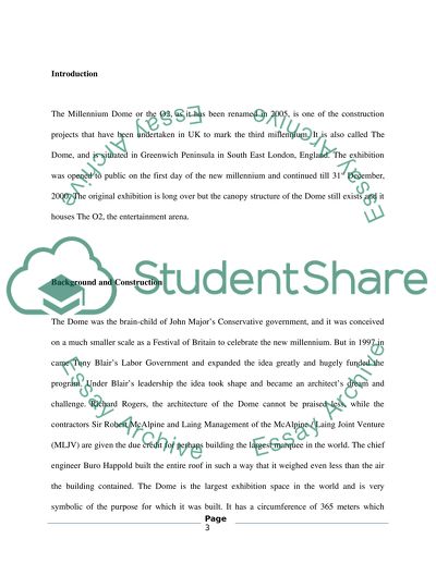 The Millennium Dome Project