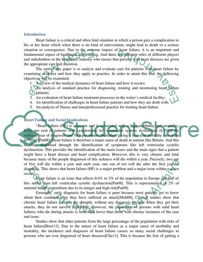 Heart Failure: Complication into a Person Heart
