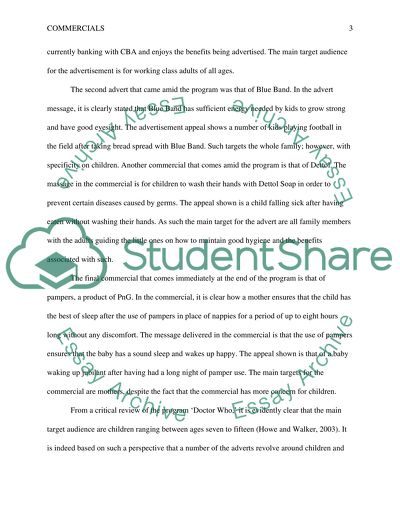 Commercials as Elements of Television Programming