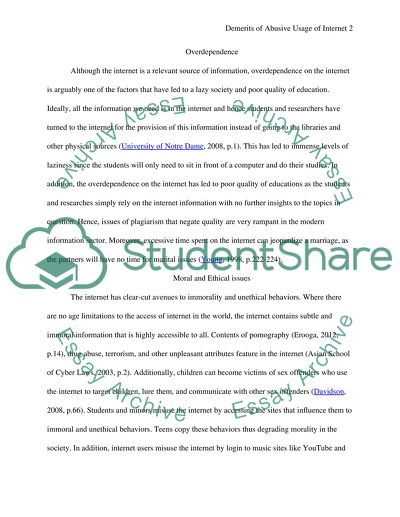 Abusive Usage of Internet Can Destroy Society