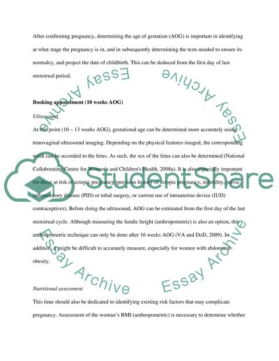 Diagnosis of Pregnancy During the First Contact