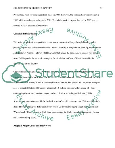 Construction Health and Safety: The Crossrail Project
