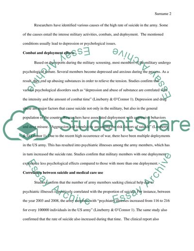 Suicide in the Military