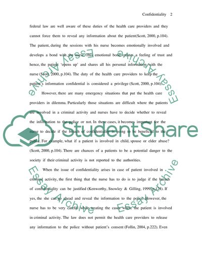 Provider-Patient Relationship: Privacy and Confidentiality