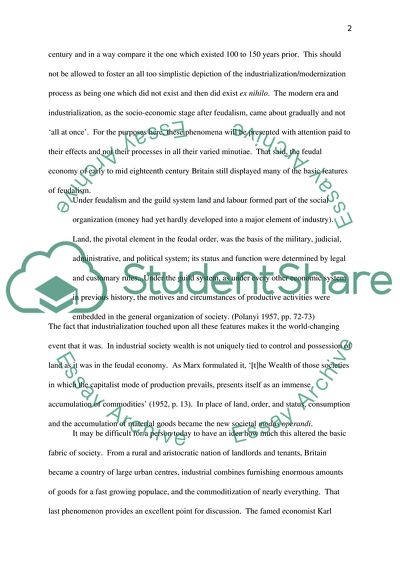 Industrialization and British Modernity