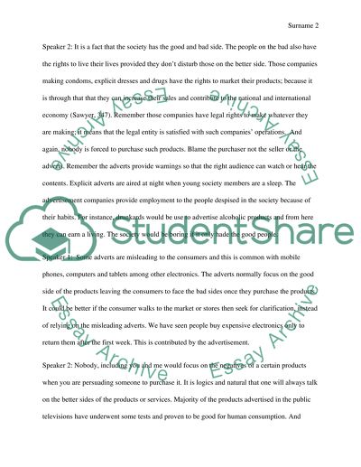 Advertising Has Got Negative Influence to the Society