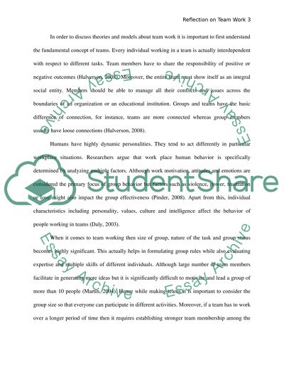 Evaluation of Teamwork Effectiveness through Different Theories and Models