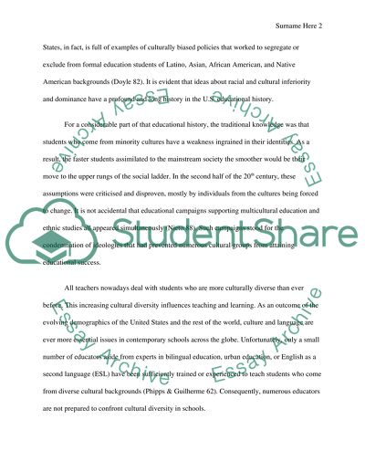 Culture Influence on Education