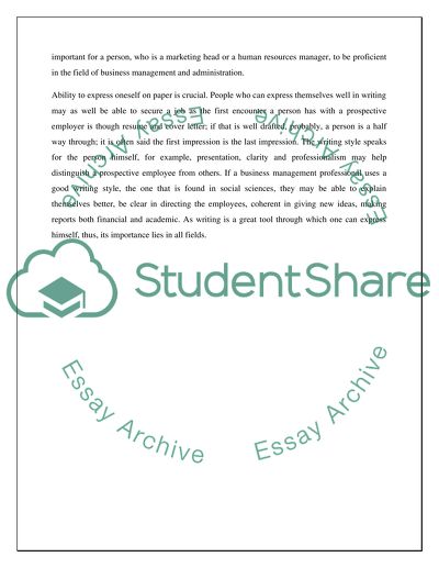 Business Management and Writing