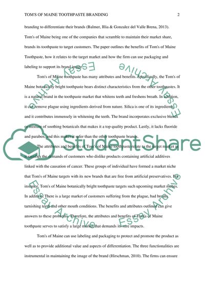 Toms of Maine Toothpaste Branding