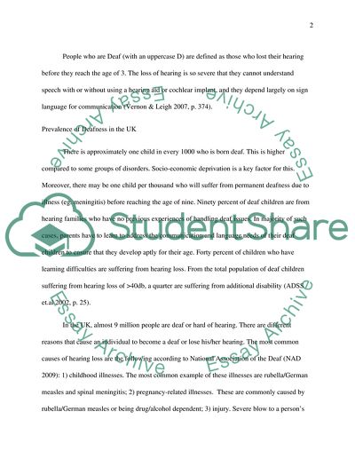 Mental Health and Deafness