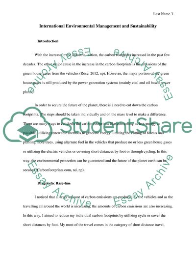 International Environmental Management and Sustainability