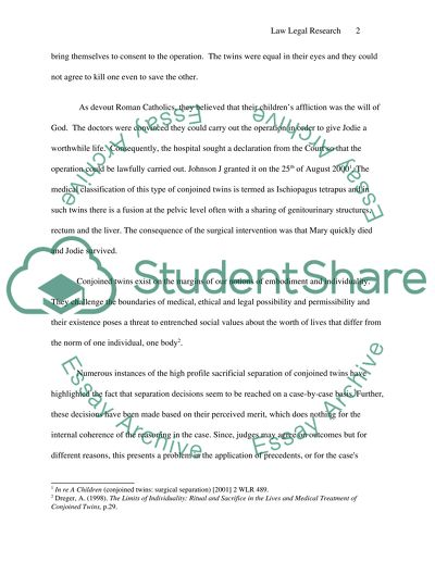 Conjoined twins issue