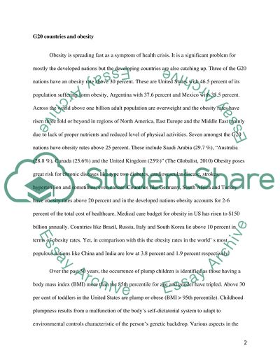 The 21st Century Lifestyle in G20 Countries is Bad for Your Health