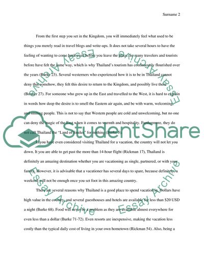 Vacation in Thailand(Special Occasion Speeches)