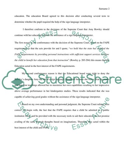 The Rowleys Case: a Young Deaf Girl