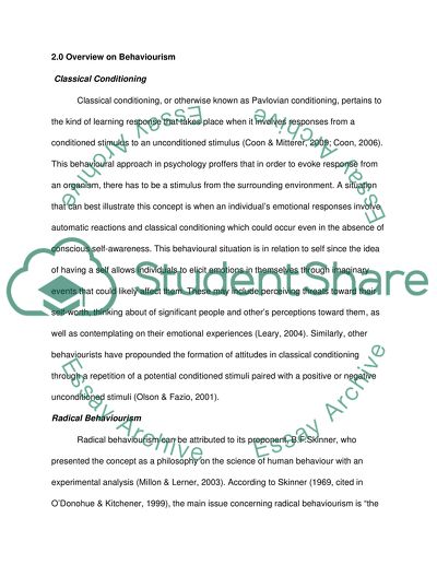 Critical Evaluation of Behaviourist Approach