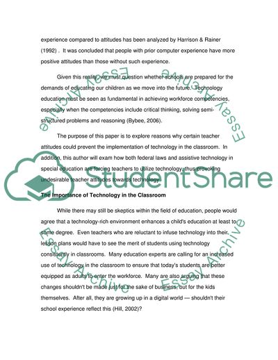 The Importance of Technology in the Classroom