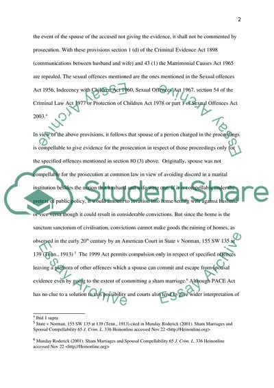 The Current Law on Spousal Compellability