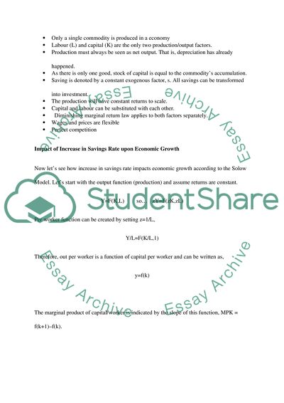 Solow Model of Economic Growth