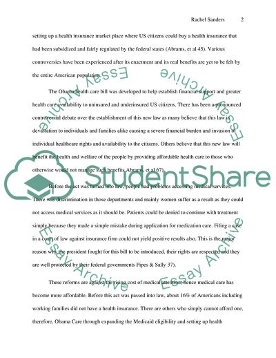 Obama Care: Pros and Cons