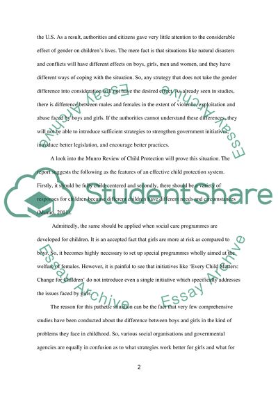 Is Gender a Neglected Topic in Child Social Care