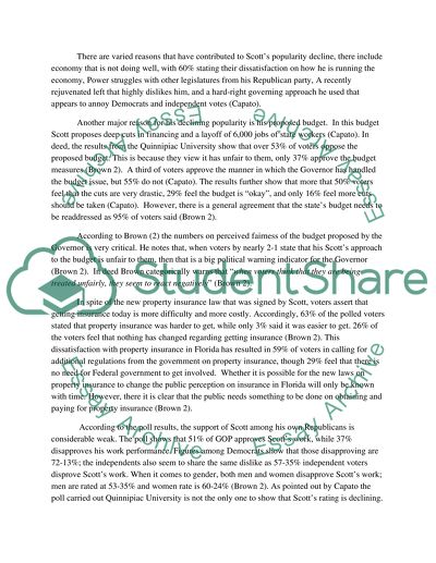 The Dissatisfaction of the Florida Electorate with Governor Rick Scott