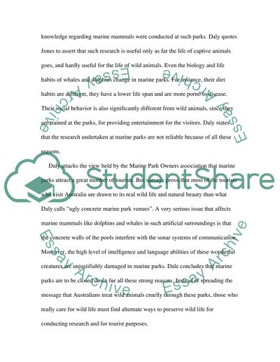 Critique on Australian Marine Parks