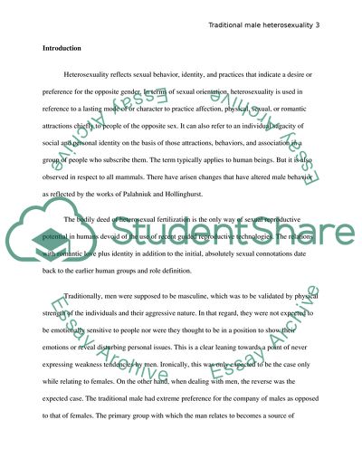 Traditional male heterosexuality