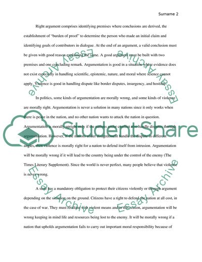 Consensus Between Violence And Argument