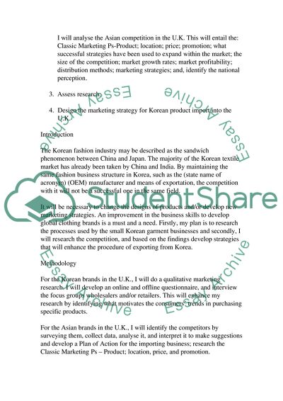 Expanding Korean Clothing into the European Market