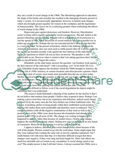 Developments and Changes in Society in Recent Years