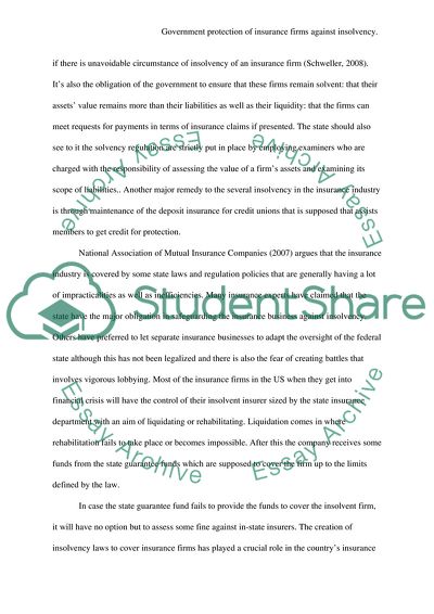 Insurance Firms Against Insolvency