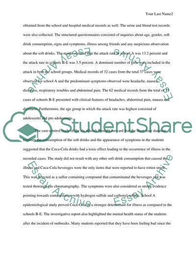 Belgian Coca-Cola-Related Outbreak: Intoxication, Mass Sociogenic Illness or Both