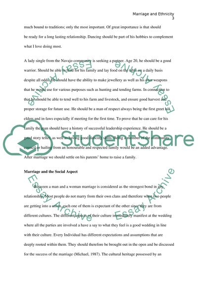 Marriage and Ethnicity