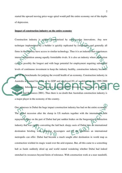 Economics of Construction Industry