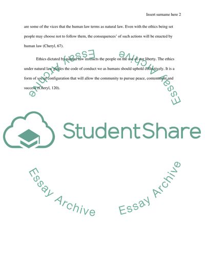 Ethical Principles That You Personally Believe