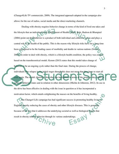 Exploring Government Policy on Improving the Nations Health through the Change4life Campaign