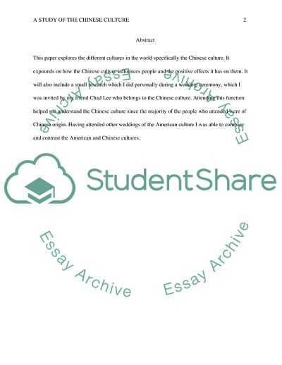 Specific Traits of Chinese Culture