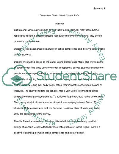 Eating Competence and Dietary Quality in College Students