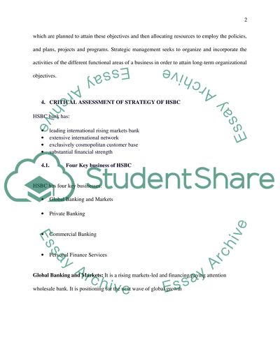 Strategic Management in Action. HSBC Group