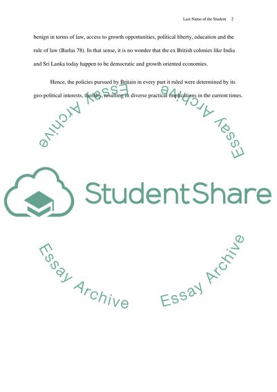 British Colonial Policies