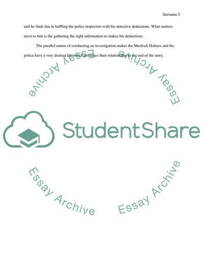 Sherlock Holmes and the Police