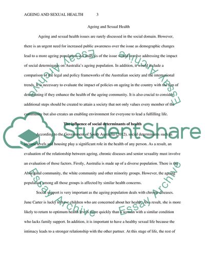 Ageing and Sexual Health