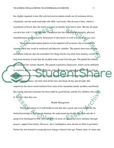 Teaching Swallowing to Dysphagia Patients