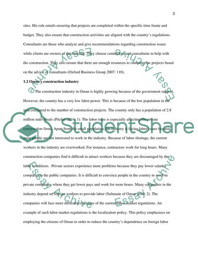 Construction Industry in Sultanate of Oman