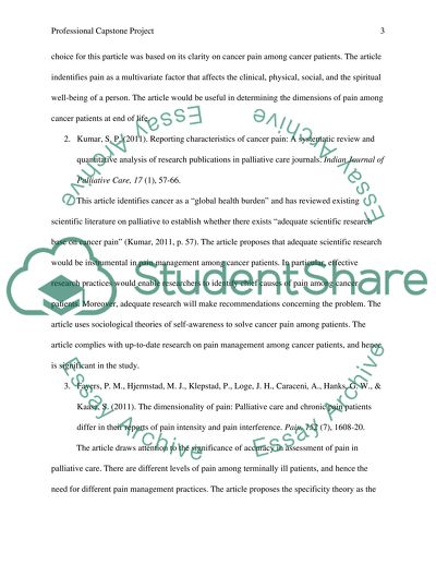 Cancer Pain in End-of-Life Cancer Patients