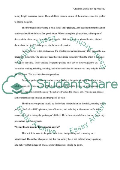 Instead of Praise, Acknowledgment Should Be Given to Kids