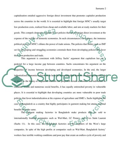 The Effects of Capitalism and Globalization